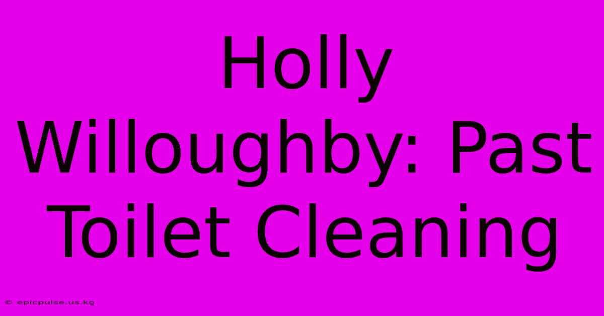 Holly Willoughby: Past Toilet Cleaning