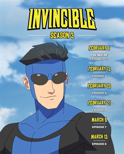 Invincible Season 3 Episode Schedule